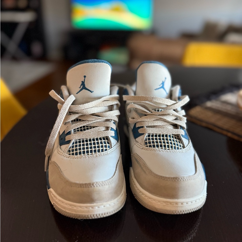 Kids Jordan Sneakers - White and Blue